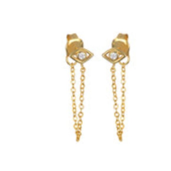 Eye Chain Earrings - Picture 1 of 1